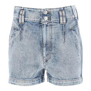 NWT Isabel Marant Etoile Tihiana Denim Shorts - High-Waisted Faded Light Wash